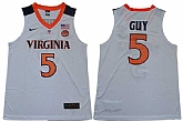 Virginia Cavaliers 5 Kyle Guy White College Basketball Jersey (1),baseball caps,new era cap wholesale,wholesale hats